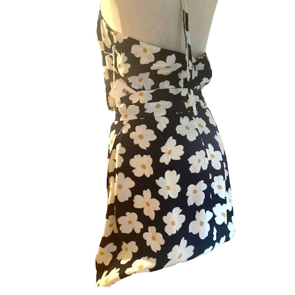 Reformation Gemma Coconut Dress floral halter wrap NWT Size 8 - Picture 11 of 16